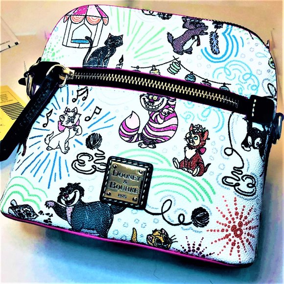 Dooney & Bourke Disney Sketch Style Design Famous Cats Shoulder Bag NEW with Tag
